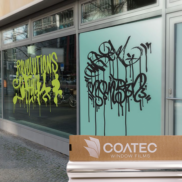 Imagen ilustrativa de películas de seguridad donde se observan cristales con películas de seguridad.